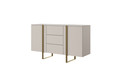 Cabinet with 2 Doors & 3 Drawers Verica 150 cm, cashmere/gold legs