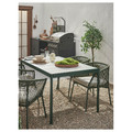 SEGERÖN Chair with armrests, outdoor, dark green