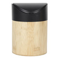Mini Bamboo Wood Bin, black