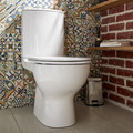 GoodHome Close-coupled Rimless Toilet with Soft Close Seat Cavally Slim 3/6L, horizontal