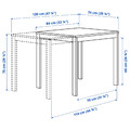 VIHALS / VIHALS Table and 4 chairs, white/white Tibbleby beige-grey, 84/120x74 cm