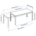 EKEDALEN / EKEDALEN Table and 8 chairs, white white/Ramna light grey, 180/240 cm