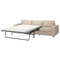 VIMLE 3-seat sofa-bed, with wide armrests/Hallarp beige