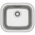 FYNDIG Single-bowl inset sink, stainless steel, 46x40 cm