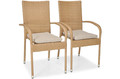 Garden Furniture Set with 180cm Table & 8 Chairs MALAGA, beige