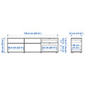 VIHALS TV bench, white, 176x37x50 cm