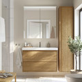 ÄNGSJÖN / ORRSJÖN Wash-stnd w drawers/wash-basin/tap, oak effect, 102x49x69 cm