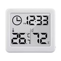 GreenBlue Clock with Thermometer GB384W, white