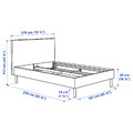 TÄRNKULLEN Cover bed frame, Tibbleby beige/grey, 160x200 cm