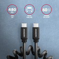 AXAGON USB Cable BUCM-CM20TB cable Twister USB-C USB-C, 1.1