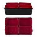 Organisers for Drawers Set of 7, black/red