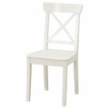 INGATORP / INGOLF Table and 4 chairs, white, white, 155 cm