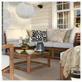 LUFTFARTYG Rug flatwoven, in/outdoor, beige/stripe, 160x230 cm