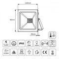 MacLean LED Slim 20W Floodlight 1600lm IP65 MCE520 CW