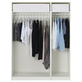 PAX Wardrobe, white, Forsand white, 150x60x201 cm