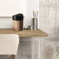Mini Bamboo Wood Bin, black
