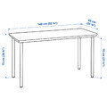 ANFALLARE / ADILS Desk, bamboo/dark grey, 140x65 cm