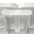 MITTZON Foldable table with castors, white, 140x70 cm