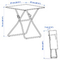 GUNDE / ÖSTANÖ Table and 2 chairs, folding black/Remmarn dark grey, 67x67 cm