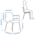LISABO / KARLPETTER Table and 4 chairs, ash veneer/Gunnared medium grey white, 105 cm