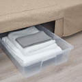 NYHAMN 3-seat sofa-bed, with pocket spring mattress/Naggen beige
