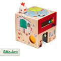 LILLIPUTIENS Wooden Activity Cube - Farm 12m+