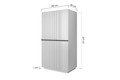 Wardrobe Nicole with Drawer Unit 100 cm, sage, black handles