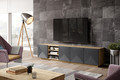 TV Cabinet Asha with Shelves 200 cm, artisan/rivier stone mat