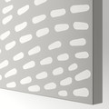 MISTUDDEN Door with hinges, grey/patterned, 50x195 cm