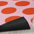 KÖRFÄLTSPIL Door mat, pink orange/circle pattern, 40x60 cm