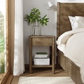 TONSTAD Bedside table, brown stained oak veneer, 40x40x59 cm