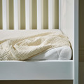 GULDVÄVARE 3-piece bedlinen set for cot, dark yellow/beige, 60x120 cm