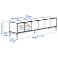 BOASTAD TV storage combination, black/oak veneer, 181x42 cm