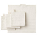 VÅGSJÖN Washcloth, white, 30x30 cm, 4 pack