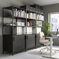 TROTTEN Cabinet combination, anthracite, 240x180 cm