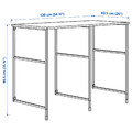 ENHET Countertop w supp side panels/legs, white/white laminate, 139x63.5x87.5 cm