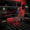STYRSPEL Gaming chair, grey/red