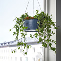 ÅKERBÄR Hanging planter, in/outdoor dark blue, 27 cm