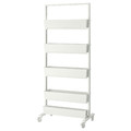 MITTZON Frame w castors/container/cable box, white, 85x205 cm