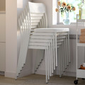 VIHALS / VIHALS Table and 6 chairs, white/white, 120/180x74 cm