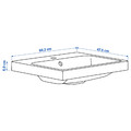 BACKSJÖN Wash-basin with water trap, white, 60x48 cm