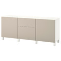 BESTÅ Storage combination with drawers, white Lappviken/Stubbarp/light grey/beige, 180x42x74 cm