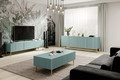 Four-Door Cabinet Nicole 200cm, sage, gold legs