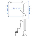 TÄMNAREN Kitchen mixer tap w sensor, stainless steel colour