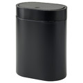 BROGRUND Touch top bin, black, 4 l