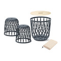 Set of Multifunctional Baskets Uniqubo, anthracite