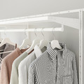 SKYTTA / BOAXEL Walk-in wardrobe with sliding doors, aluminium/Auli mirror glass, 251x115x205 cm