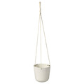 ÄPPELROS Hanging planter, in/outdoor off-white, 12 cm