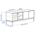 BOASTAD TV storage combination, black/oak veneer, 121x42 cm