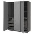 PAX / GULLABERG Wardrobe combination, dark grey/grey, 150x60x201 cm